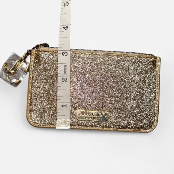 Jimmy Choo Gold Glitter Coin Purse - Picture 6 of 6